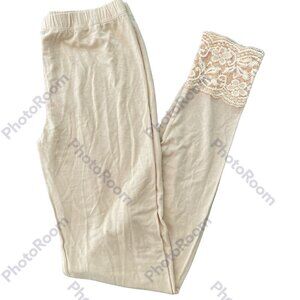 Girls Legging, Nom, 10-12Yrs, Cream, NWOT